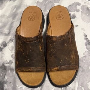 Ariat Women’s Distressed Brown Slide Sandals